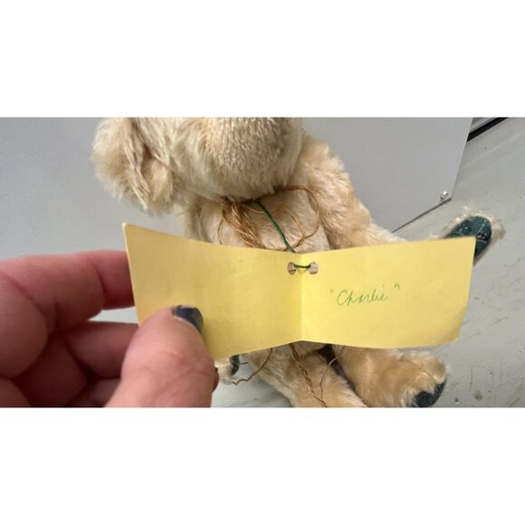 Vintage Handmade Beige SMALL BEAR By Sonia Small "Charlie" One Of A Kind Jointed - Picture 4 of 10